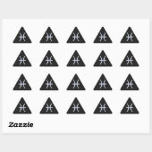 Symbool voor de dierentuin van Pisces op zwarte sl Sticker (Vel)