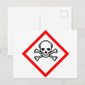 Symbool voor de gevarenzone briefkaart (Voorkant / Achterkant)