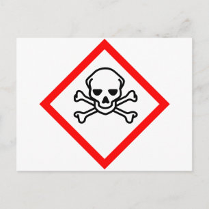 Symbool voor de gevarenzone briefkaart