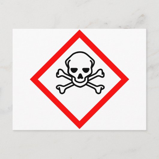 Symbool voor de gevarenzone briefkaart (Voorkant)