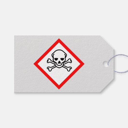 Symbool voor de gevarenzone cadeaulabel (Voorkant (Horizontaal))