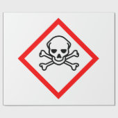 Symbool voor de gevarenzone cadeaupapier (Vlak)