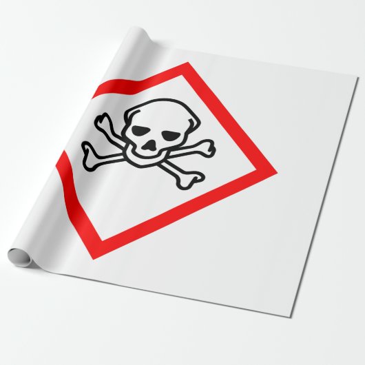 Symbool voor de gevarenzone cadeaupapier (Uitgerold)