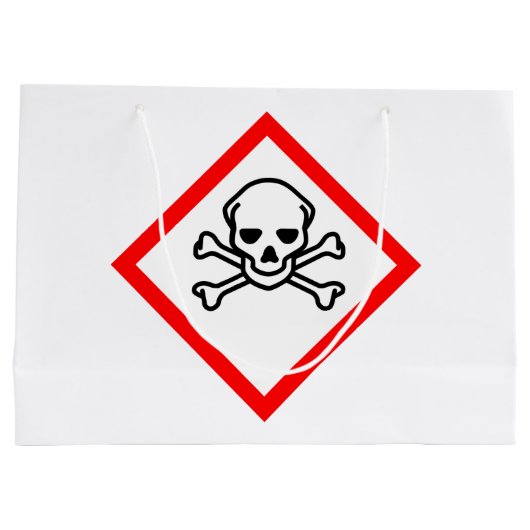 Symbool voor de gevarenzone groot cadeauzakje (Achterkant)