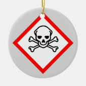 Symbool voor de gevarenzone keramisch ornament (Voorkant)