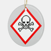 Symbool voor de gevarenzone keramisch ornament (Links)