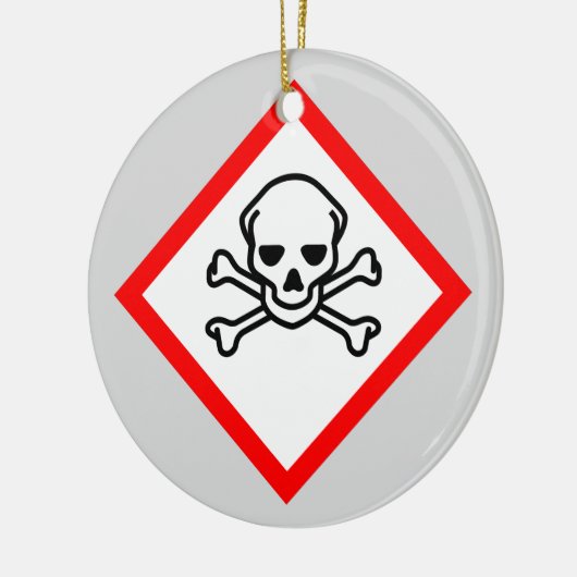 Symbool voor de gevarenzone keramisch ornament (Links)