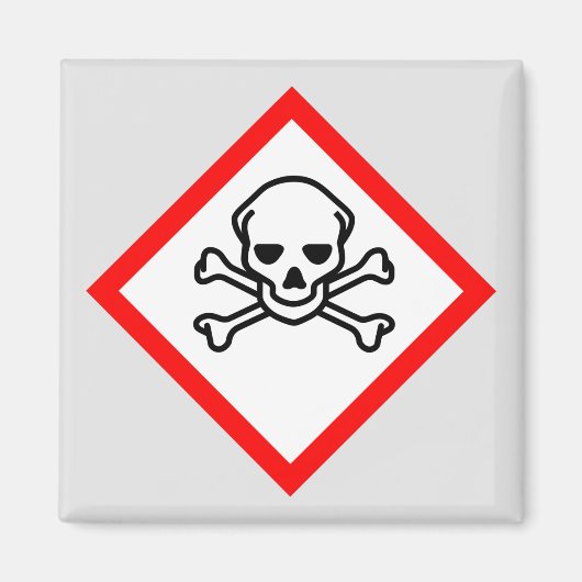 Symbool voor de gevarenzone magneet (Voorkant)