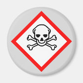 Symbool voor de gevarenzone magneet (Voorkant)