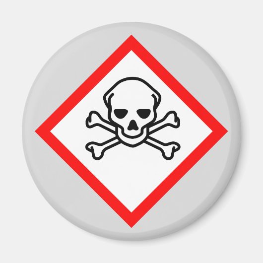 Symbool voor de gevarenzone magneet (Voorkant)