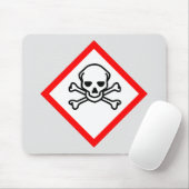 Symbool voor de gevarenzone muismat (Met muis)