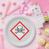 Symbool voor de gevarenzone papieren bordje (Feest)