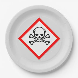 Symbool voor de gevarenzone papieren bordje