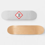 Symbool voor de gevarenzone persoonlijk skateboard (Horizontaal)