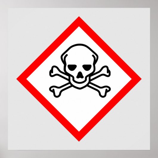 Symbool voor de gevarenzone poster (Voorkant)