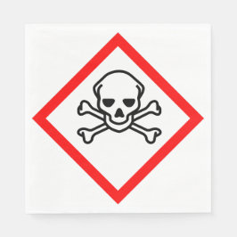 Symbool voor de gevarenzone servet