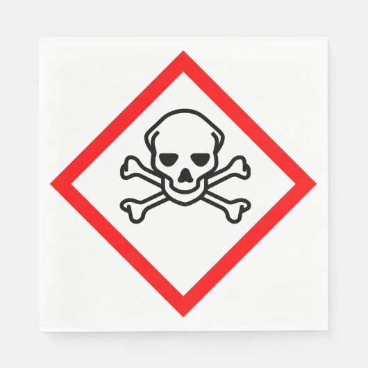 Symbool voor de gevarenzone servet (Voorkant)