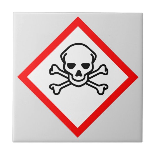 Symbool voor de gevarenzone tegeltje (Voorkant)