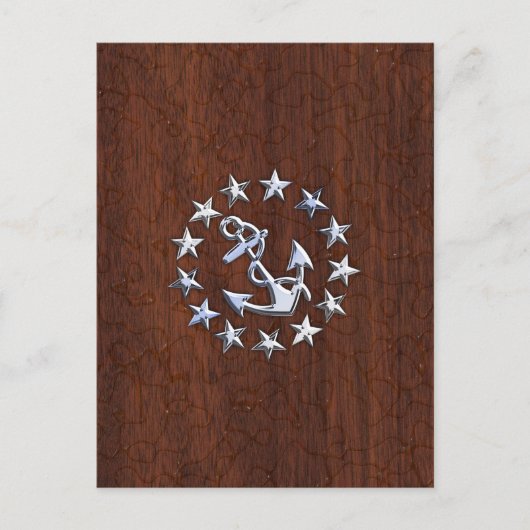 Symbool voor de vlag van het anker voor het noeste briefkaart (Voorkant)