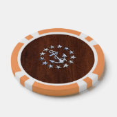 Symbool voor de vlag van het anker voor het noeste pokerchips (Enkel)