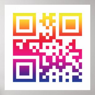 ☮ symbool voor de vrede — QR-code Poster