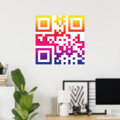 ☮ symbool voor de vrede — QR-code Poster (Thuiskantoor)