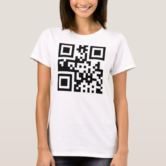 ☮ symbool voor de vrede — QR-code T-shirt (Voorkant)