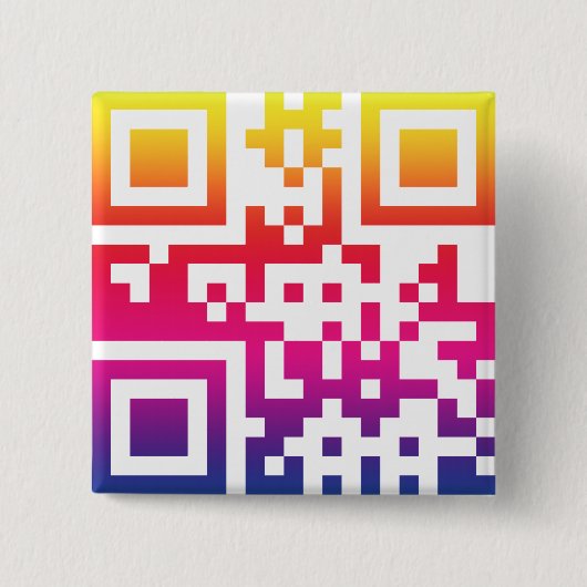 ☮ symbool voor de vrede — QR-code Vierkante Button 5,1 Cm (Voorkant)