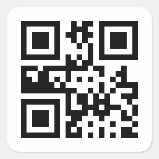 ☮ symbool voor de vrede — QR-code Vierkante Sticker (Voorkant)