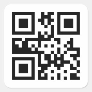 ☮ symbool voor de vrede — QR-code Vierkante Sticker