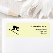 Symbool voor downhill Ski Etiket (Insitu)