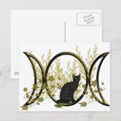 Symbool voor drieduizend zwarte kattevoet briefkaart (Voorkant / Achterkant)