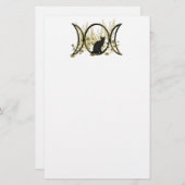 Symbool voor drieduizend zwarte kattevoet briefpapier (Voorkant / Achterkant)