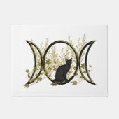 Symbool voor drieduizend zwarte kattevoet deurmat (Voorkant)