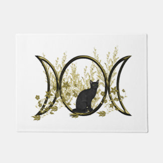 Symbool voor drieduizend zwarte kattevoet deurmat