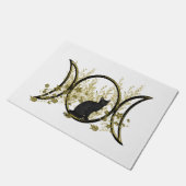 Symbool voor drieduizend zwarte kattevoet deurmat (Schuin)