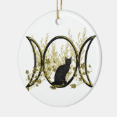 Symbool voor drieduizend zwarte kattevoet keramisch ornament (Links)