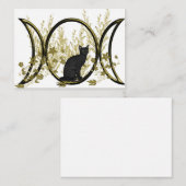 Symbool voor drieduizend zwarte kattevoet notitiekaartje (Voorkant / Achterkant)