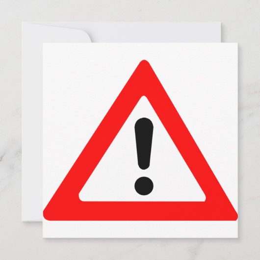 Symbool voor driehoek van aandacht kaart (Voorkant)