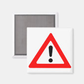 Symbool voor driehoek van aandacht magneet (Voorkant / Achterkant)