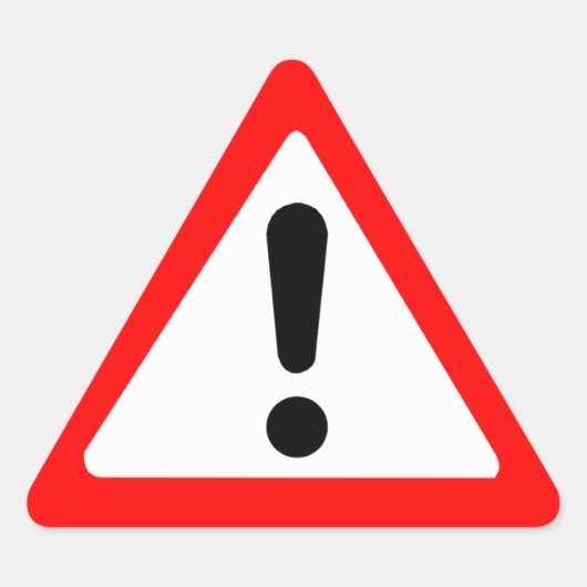 Symbool voor driehoek van aandacht sticker (Voorkant)