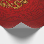 Symbool voor dubbel geluk met Phoenix en Dragon Cadeaupapier (Hoek)