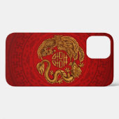 Symbool voor dubbel geluk met Phoenix en Dragon Case-Mate iPhone Case (Achterkant (horizontaal))