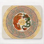 Symbool voor dubbel geluk met Phoenix en Dragon Muismat (Voorkant)