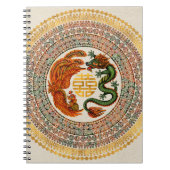 Symbool voor dubbel geluk met Phoenix en Dragon Notitieboek (Voorkant)