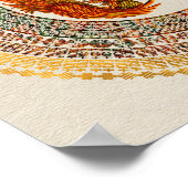 Symbool voor dubbel geluk met Phoenix en Dragon Poster (Hoek)