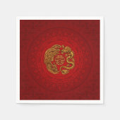 Symbool voor dubbel geluk met Phoenix en Dragon Servet (Voorkant)