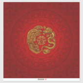 Symbool voor dubbel geluk met Phoenix en Dragon Sticker (Vel)
