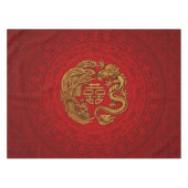 Symbool voor dubbel geluk met Phoenix en Dragon Tafelkleed (Voorkant (Horizontaal))