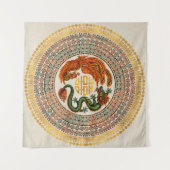 Symbool voor dubbel geluk met Phoenix en Dragon Wandkleed (Voorkant (horizontaal))